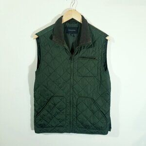 Banana Republic Factory - Women's Olive Green Quilted Lightweight Nylon Vest - S